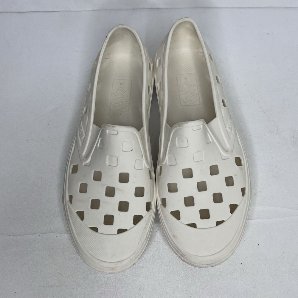 Vans Slip-On Trek White Rubber Square Cutout Casual Shoes Womens Size 6 - Picture 4 of 10